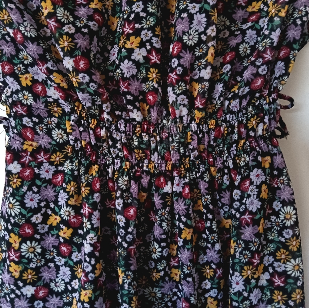 H&M Floral Side Bow Fully-lined Girls Dress - Picture 2 of 9